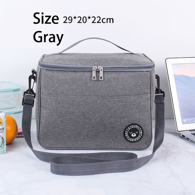 Big Camping Thermal Cooler Bag WIth Shoulder Strap Waterproof Oxford Cloth Picnic Insulated Bag Sac Lunch Box Picnic Basket