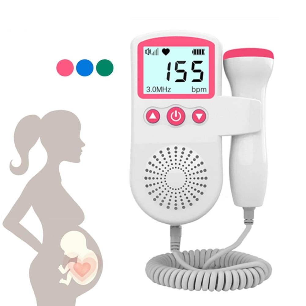 Doppler Fetal Heart rate Monitor Home Pregnancy Baby Fetal Sound Heart Rate Detector LCD Display No Radiation