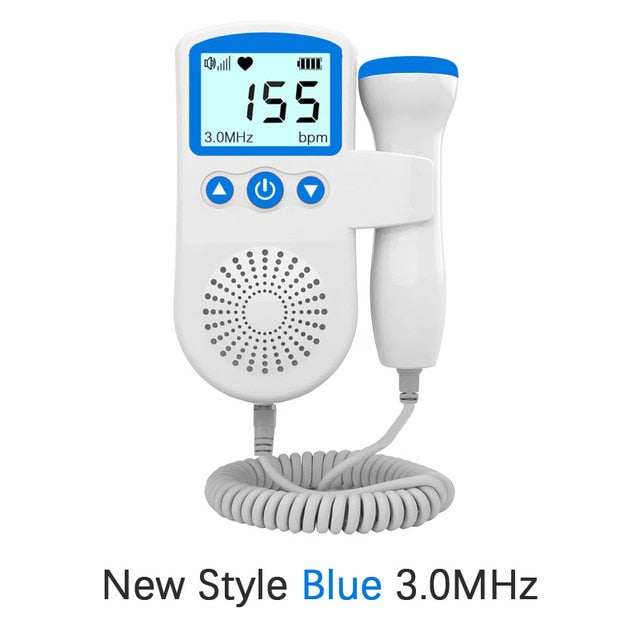 Doppler Fetal Heart rate Monitor Home Pregnancy Baby Fetal Sound Heart Rate Detector LCD Display No Radiation