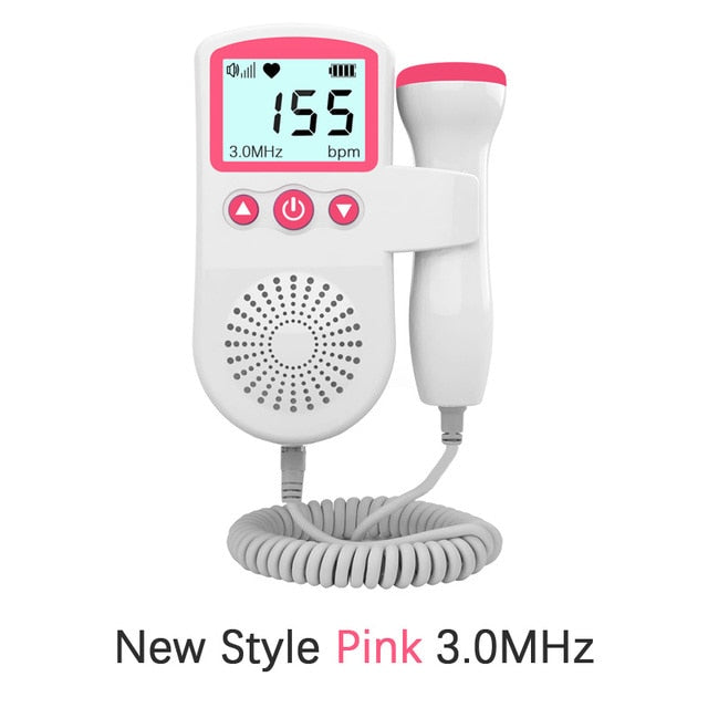 Doppler Fetal Heart rate Monitor Home Pregnancy Baby Fetal Sound Heart Rate Detector LCD Display No Radiation
