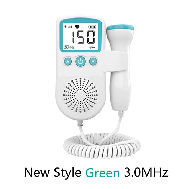 Doppler Fetal Heart rate Monitor Home Pregnancy Baby Fetal Sound Heart Rate Detector LCD Display No Radiation
