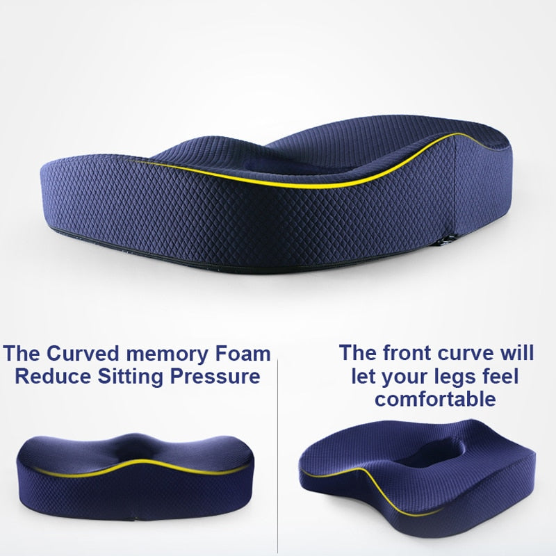 Memory Foam Seat Cushion Orthopedic Pillow Office Chair Cushion Support