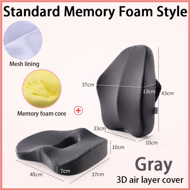 Memory Foam Seat Cushion Orthopedic Pillow Office Chair Cushion Support