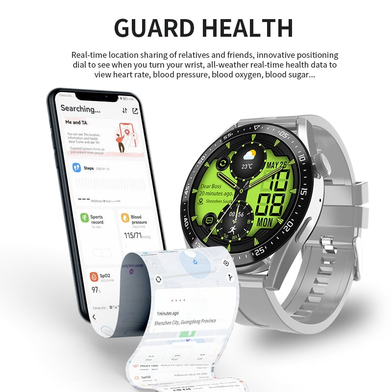 Men Smart Watch HW28 NFC Voice Assistant, Bluetooth Call, Android/iOS
