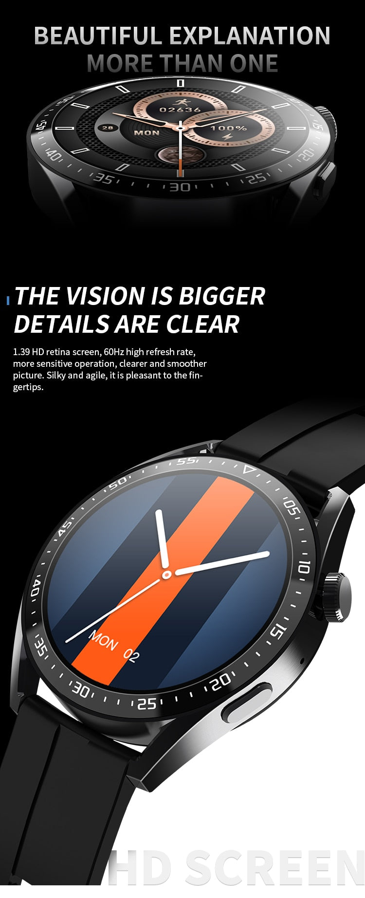 Men Smart Watch HW28 NFC Voice Assistant, Bluetooth Call, Android/iOS