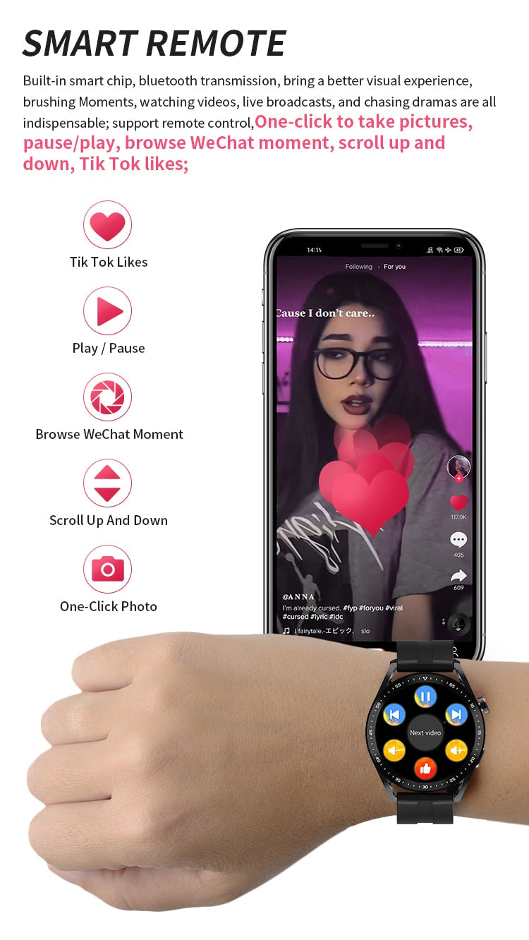 Men Smart Watch HW28 NFC Voice Assistant, Bluetooth Call, Android/iOS