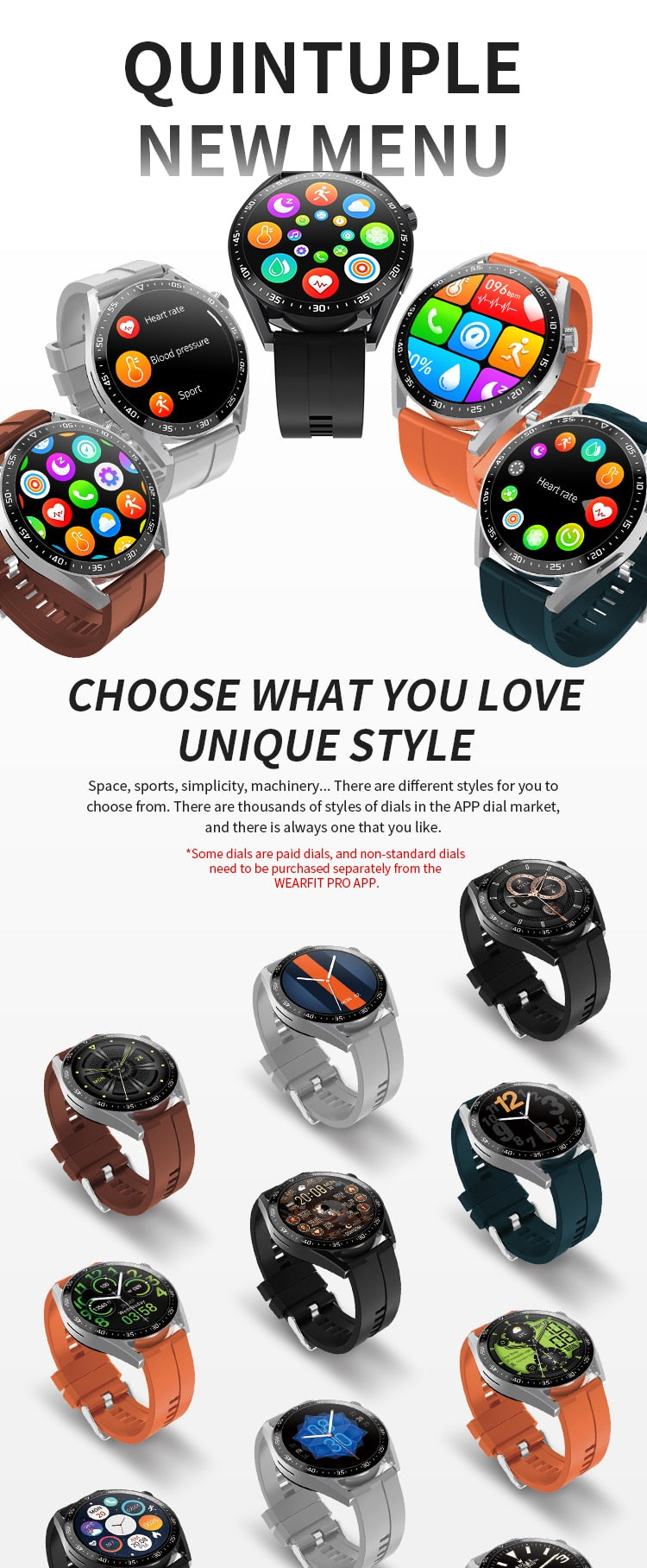 Men Smart Watch HW28 NFC Voice Assistant, Bluetooth Call, Android/iOS