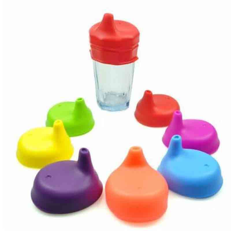 Kids Baby Cup cover Healthy Sprouts Reuseable Silicone Stretchable Leakproof Sippy Lid Safety Make Any Sippy Free Bottle Feeding